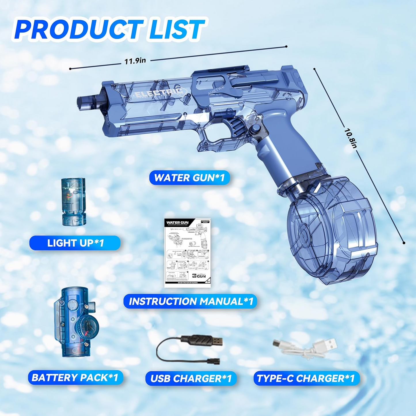 LED ELETRIC WATER GUN