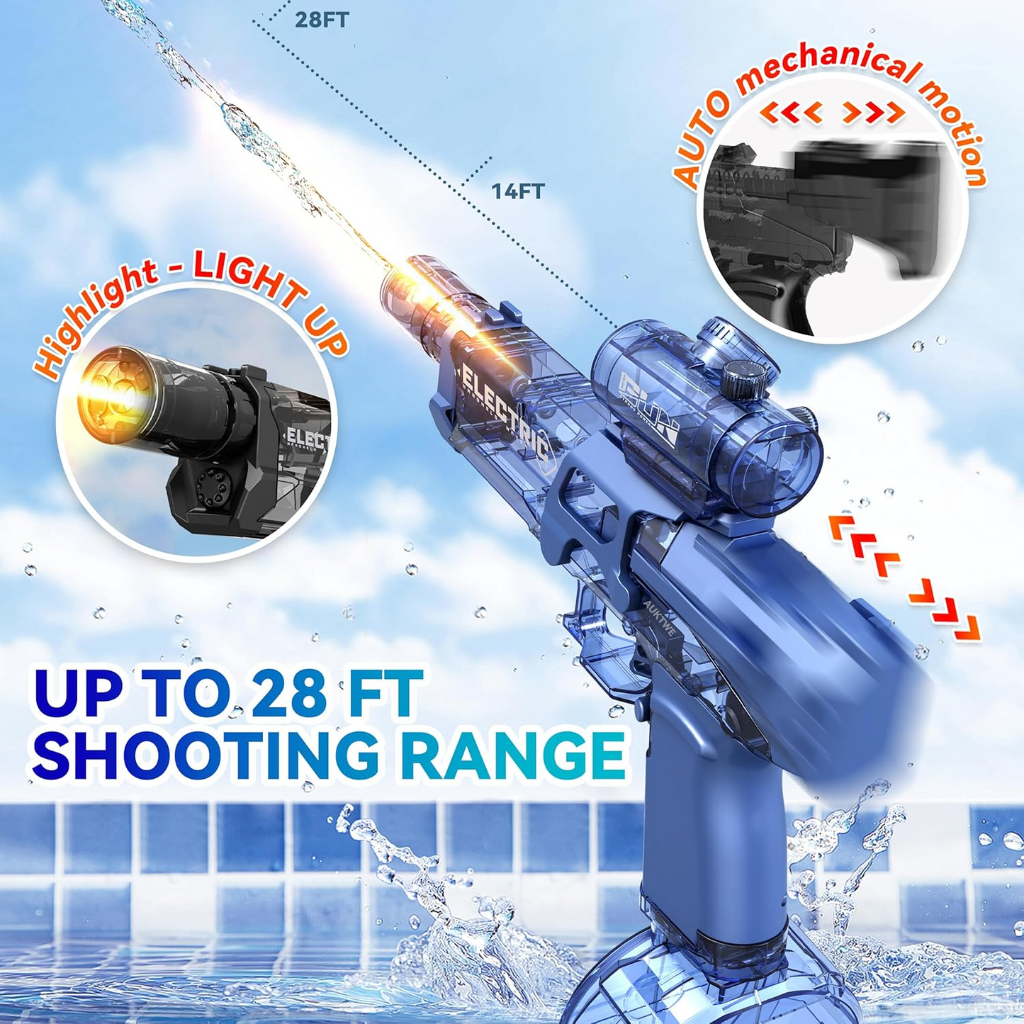 LED ELETRIC WATER GUN